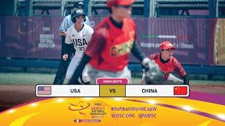 Highlights | Game 10 USA vs China | 2024 WBSC Women’s Softball World Cup - Finals