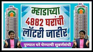 म्हाडाच्या 4882 घरांची लॉटरी जाहीर.पुण्यात घरे घेण्याची सुवर्णसंधी. Mhada Announced lottery in Pune.