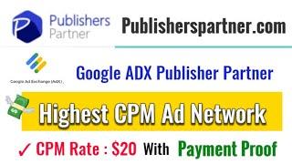Publisherspartner Ad Network Review With Payment Proof | Publisherspartner Google Adx Partner