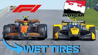 Can an INDYCAR beat a Current F1 on Wet Tires ?