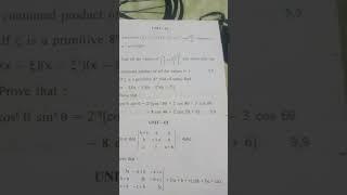 Bachelor of Arts(FYUP) Ist Semester  Paper:Algebra and Trigonometry MATDSC1(Common with B.sc 1st sem