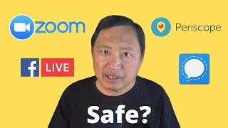 Is Zoom Video Private? Also Video calling with Skype, Periscope, Facebook LIve, Signal, Facetime