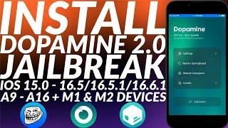Install Dopamine 2.0 Jailbreak iOS 15.0 - 16.5/16.5.1/16.6.1 | A9 - A16 + M1/M2 Devices | Full Guide