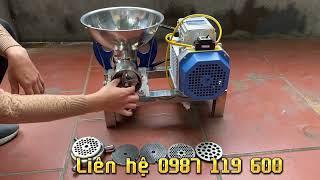 Máy xay 32 inox mẫu mới: xay thịt,xay cua,xay ốc,siết mỡ,đùn cổ gà ,đùn cám viên