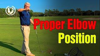 Proper Right Elbow Position in the GOLF BACKSWING