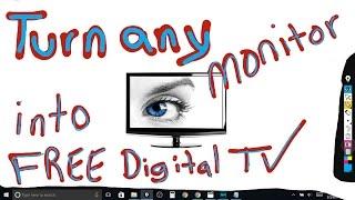 HOW TO Turn Any Monitor Into Free Digital TV 2020