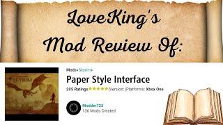 Paper Style Interface Mod Review! for Skyrim on Xbox