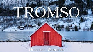 Tromso 4K - Enchanting Winter Fjords and Snow Covered Arctic Beauty - Relaxing Piano Music