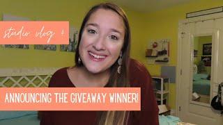 Day In The Life Of A Etsy Sticker Shop Owner | ANNOUNCING THE GIVEAWAY WINNER | Studio Vlog 004