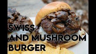 Easy Mushroom and Swiss Beef Burger Recipe | How To Make Mushroom and Swiss Beef Burger Recipe