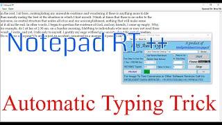 NOTEPAD RT ++ AUTOMATIC TYPING TRICK