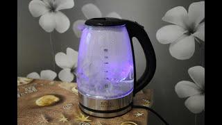 Как кипит электрический чайник Royal Kuchen с подсветкой по акции за наклейки из Магнита?