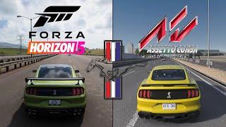 Ford Mustang evolution in Forza Horizon 5 vs Assetto Corsa