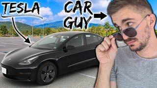 I Hate it But I Love it - Diehard Petrolhead Drives a Tesla for The First Time in His Life