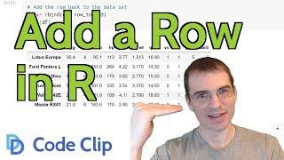 How to Add a Row To a Data Frame in R