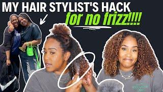 Simple HACK to Prevent Frizz???  IT WORKED!!! | My hairstylist put me ON!