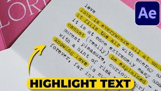 How to Highlight Text in After Effects | Highlighter Effect Tutorial