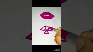 How to draw lip easy way.....#creativeart #drawing #art #satisfying