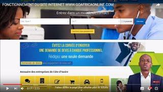 FONCTIONNEMENT DU SITE INTERNET WWW.GOAFRICAONLINE.COM