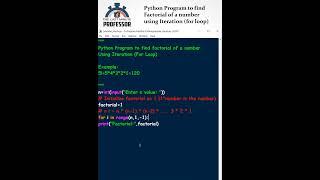 Factorial using Iteration in Python (for loop)