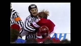 NHL Mar. 10, 1993 Shayne Corson,EDM v Vladimir Konstantinov,DET Edmonton Oilers Detroit Red Wings