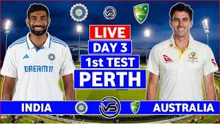 India v Australia 1st Test Day 3 Live | IND vs AUS 1st Test Live Scores & Commentary | India Innings