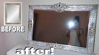 DIY RHINESTONE VANITY MIRROR!