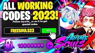 *NEW* ALL WORKING CODES FOR ANIME SOULS SIMULATOR X IN 2023! ROBLOX ANIME SOULS SIMULATOR X CODES