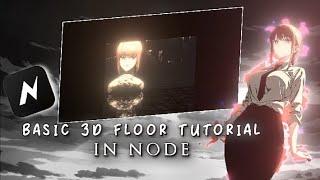 How to make basic 3d reflection floor in node video  #tmkc