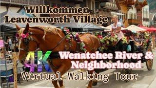 usa Willkommen LEAVENWORTH Bavarian Village on the Cascade Mountains a Relaxing Waking Tour on Foot.