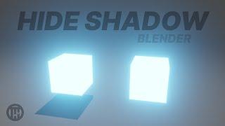 How to Hide a Shadow From Any Object in Blender 2.9 Eevee