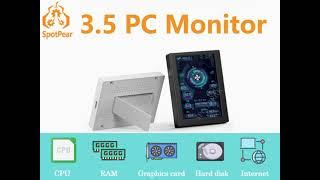 3.5 inch LCD Computer Monitor Display Screen USB Type C Secondary Screen PC CPU GPU RAM IPS Monitor