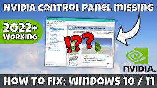 How to Fix NVIDIA Control Panel Missing - Windows 10 / Windows 11 - Working 2024