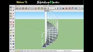 sketchup - spiral staircase