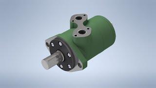 Orbital hydraulic motor (gerotor style) - ANIMATION