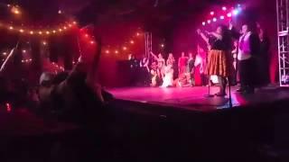 Raising of the wands tribute to Alan Rickman during Harry Potter themed burlesque show