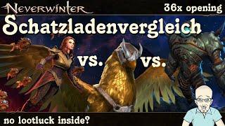 NEVERWINTER 36x Astronautische vs Unheilsraum vs Sternenlichtbewaffnung Schatzlade öffnen -Showcase