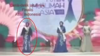 Woow...!! Peserta asal Indonesia Jatuh di Panggung PUTERI MUSLIMAH ASIA 2018