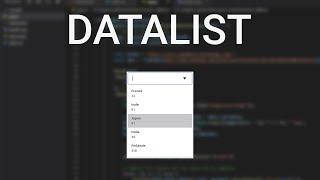 Créer une datalist en pur HTML