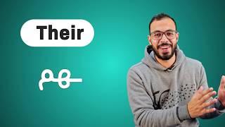 المتشابهات في الانجليزي | الفرق بين There, Their, They're, There's, Theirs.