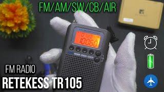  МОЩНОЕ МИНИ РАДИО RETEKESS TR105 с 6 ДИАПАЗОНАМИ