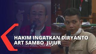 Hakim Ingatkan Diryanto ART Ferdy Sambo untuk Jujur Terkait Penembakan Brigadir J