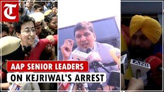 Kejriwal's arrest: AAP senior leaders Saurabh Bhardwaj, Atishi Marlena, Harjot Singh Bains detained