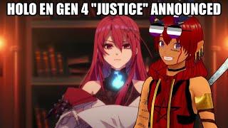 Hololive En Gen 4 "Justice" announcement commentary