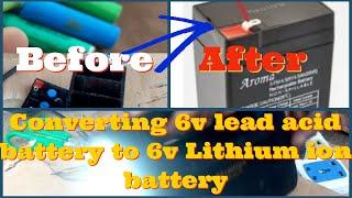 How to convert 6 volt lead acid battery to 6 volt lithiumion battery | #short | #lithiumion | #diy.