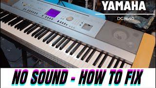 Yamaha DGX640 NO SOUND - How to repair faulty electric piano that has no sound from speakers