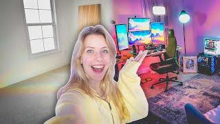 TRANSFORMING MY ROOM INTO MY DREAM GAMING / STREAMING SETUP!  | NoisyButters
