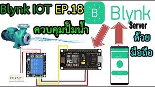 Blynk IOT EP.18 #สอนทำโปรเจค ควบคุมการทำงานปั๊มน้ำด้วยมือถือ เเสดงสถานะ Smart Farm DIY #wasanshow