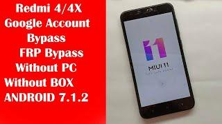 Redmi 4/4X Google Account/FRP Bypass 2020 |Fix YouTube Update ANDROID 7.1.2 Without PC