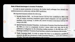 Investors Protection | Indian Financial system | Role of stock exchange - I